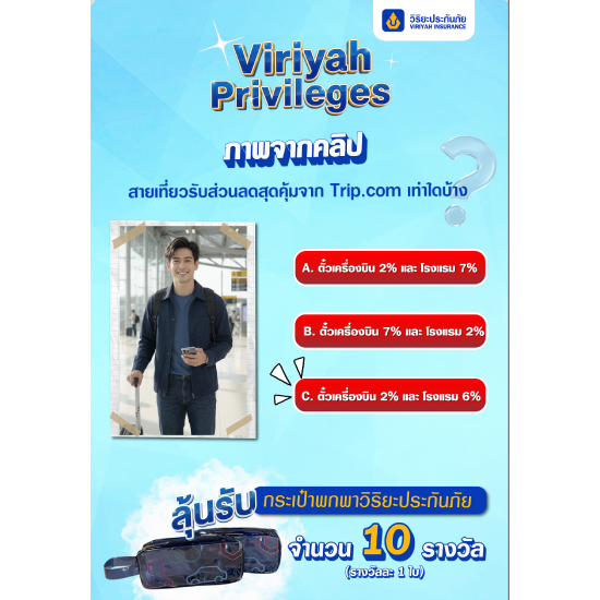 ลุ้นรับ กระเป๋าพกพา จาก Privileges VDO EP. 10 - Trip.com